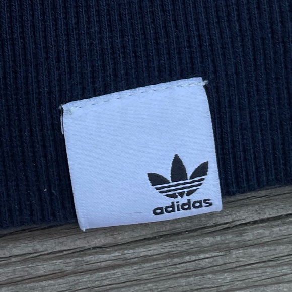 Navy Blue Adidas Zip Up Sweater (S) - Picture 8 of 9